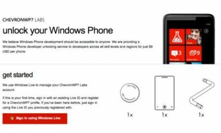 Unlock Windows Phone smartphone the official process is available online ChevronWP7